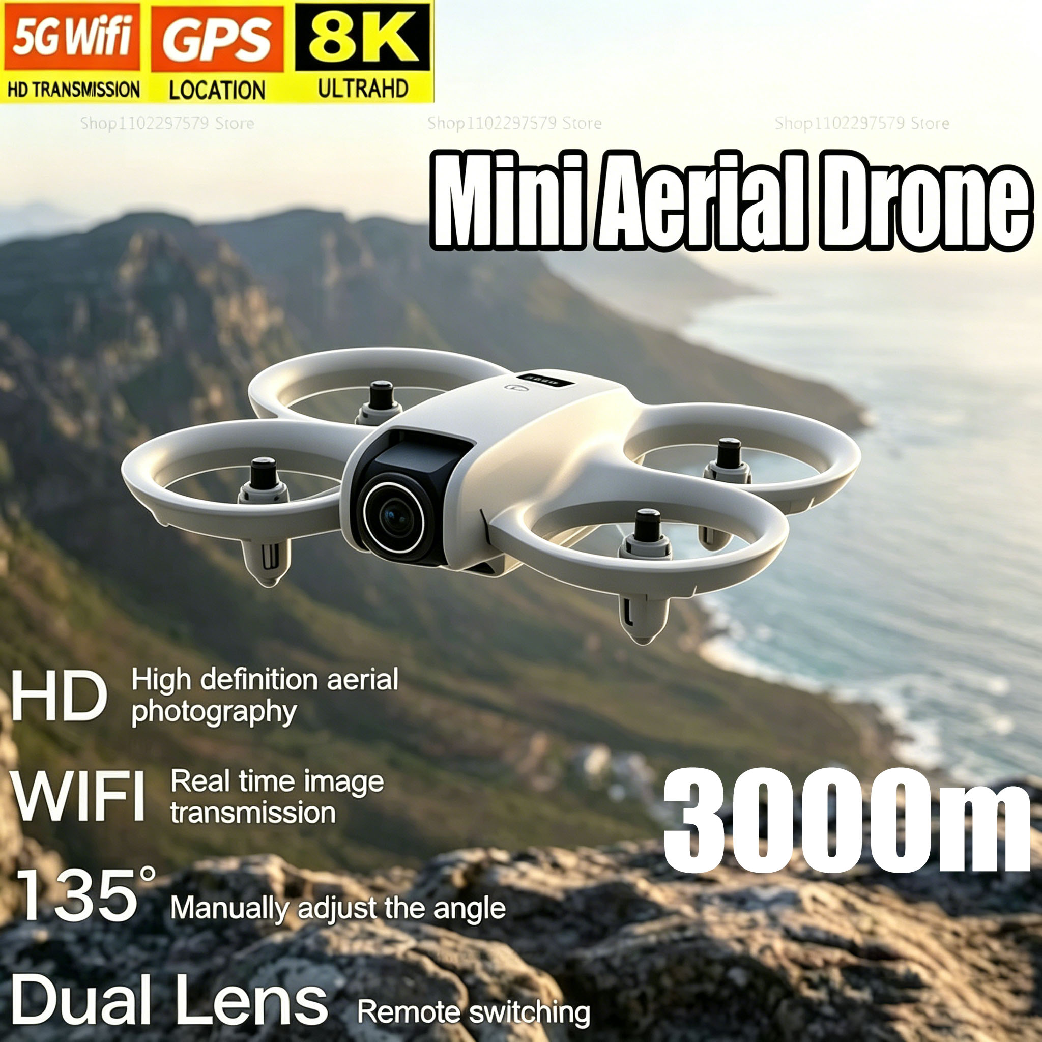 Drone Kit Tricopter - Mini Dron z Kamerą 8K HD