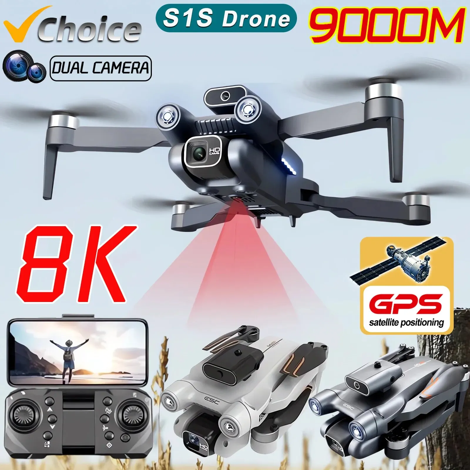 Nowy S1S 5G GPS Drone Camera 8 – Drone Kit Professional recenzja i cena